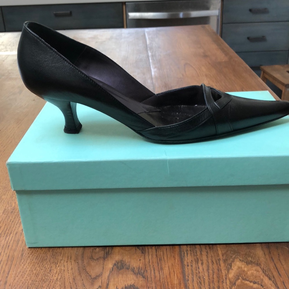 Neely Mack leather kitten heels